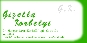 gizella korbelyi business card